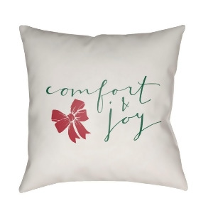 Comfort by Surya Poly Fill Pillow White/Green 18 x 18 Hdy011-1818 - All