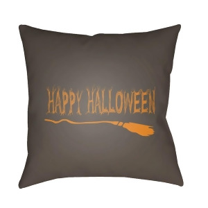 Boo by Surya Happy Haloween Poly Fill Pillow Brown 18 x 18 Boo125-1818 - All