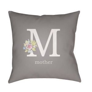 Mother by Surya Poly Fill Pillow Neutral/Gray/Green 18 x 18 Wmom012-1818 - All