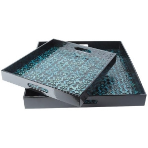 Beverly Tray Set by Surya Black/Teal/Mint Bee003-set - All