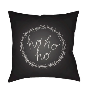 Hohoho by Surya Poly Fill Pillow Black/White 18 x 18 Hdy032-1818 - All