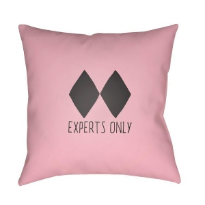 Black Diamond by Surya Poly Fill Pillow Pink/Black 18 x 18 Ski004-1818 - All