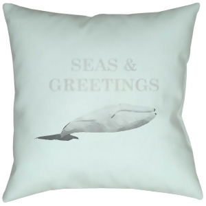 Seas Greetings by Surya Poly Fill Pillow Seafoam 16 x 16 Phdsg002-1616 - All