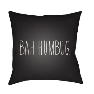 Bah Humbug by Surya Poly Fill Pillow Black/White 20 x 20 Hdy004-2020 - All