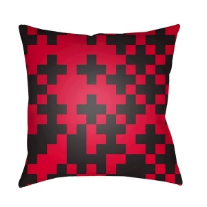 Scandinavian by Surya Poly Fill Pillow Black/Bright Red 22 x 22 Sn003-2222 - All