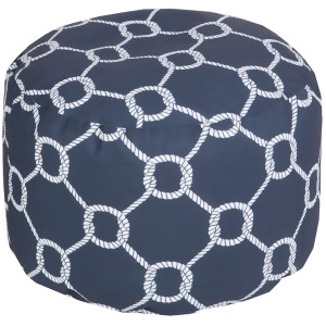 Sp Knots Pouf by Surya Navy/Ivory Pouf-300 - All