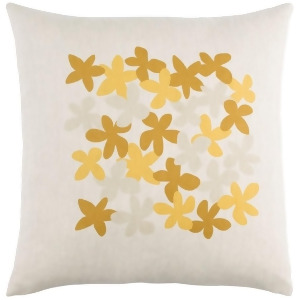 Little Flower by E. Gardner Pillow Ivory/Mustard/Saffron 18 Le002-1818p - All