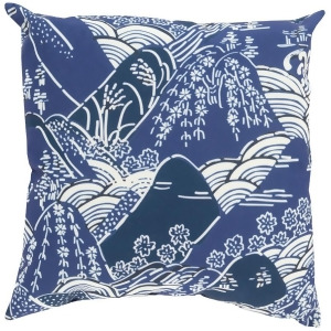 Mizu by Surya Poly Fill Pillow Dark Blue/Navy/Cream 20 x 20 Mz005-2020 - All