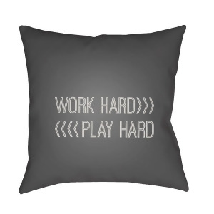 Work Play by Surya Poly Fill Pillow Gray/Beige 20 x 20 Qte028-2020 - All