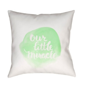 Miracle by Surya Poly Fill Pillow Green/White 20 x 20 Nur009-2020 - All