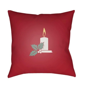 Candle Light by Surya Poly Fill Pillow Red/White 18 x 18 Hdy007-1818 - All