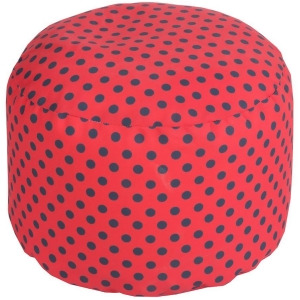 Sp Polka Dot Pouf by Surya Bright Red/Navy Pouf-295 - All