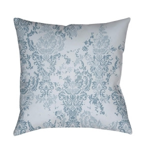 Moody Damask by Surya Poly Fill Pillow Aqua/Pale Blue 20 Square Dk025-2020 - All