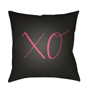 Xoxo by Surya Poly Fill Pillow Black/Red 18 x 18 Heart027-1818 - All