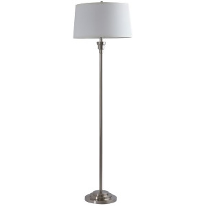 Bingham Floor Lamp by Surya Brushed Nickel/Ivory Shade Bnlp-001 - All