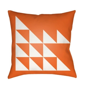 Modern by Surya Poly Fill Pillow Bright Orange/White 18 x 18 Md025-1818 - All