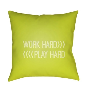 Work Play by Surya Poly Fill Pillow Green/White 20 x 20 Qte031-2020 - All