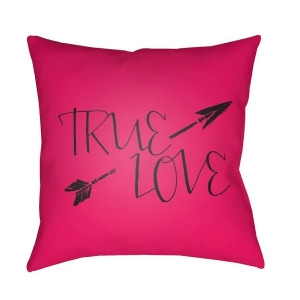 True Love by Surya Poly Fill Pillow Red/Black 18 x 18 Heart024-1818 - All