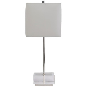 Santana Table Lamp by Surya Chrome/Clear/White Shade Snlp-001 - All