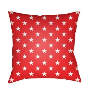 Americana Ii by Surya Poly Fill Pillow Red/White 18 Square Sol005-1818 - All