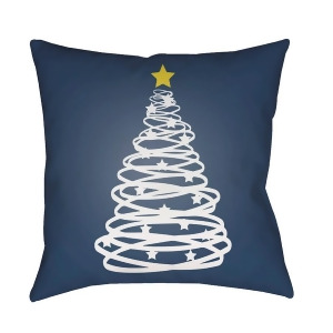 Christmas Tree by Surya Pillow Blue/White/Yellow 20 x 20 Hdy118-2020 - All
