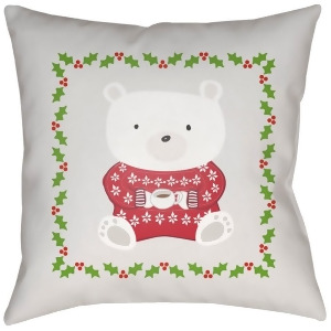 Beary Warm by Surya Poly Fill Pillow Red 16 x 16 Phdbw001-1616 - All