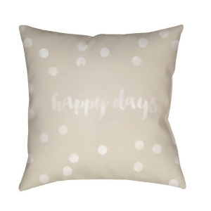Happy Days by Surya Poly Fill Pillow Tan/White 18 x 18 Qte040-1818 - All
