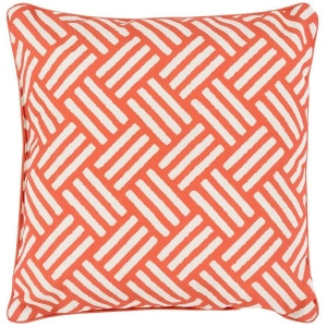Basketweave by Surya Pillow Orange/White 16 x 16 Bw004-1616 - All