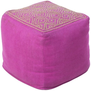 Surya Pouf by Beth Lacefield for Bright Purple/Camel Pouf-206 - All