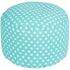 Sp Polka Dot Pouf by Surya Aqua/Ivory Pouf-293 - All