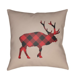 Buffalo by Surya Poly Fill Pillow Red/Black 20 x 20 Plaid023-2020 - All