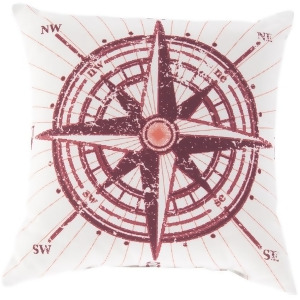 Rain by Surya Pillow Red/Coral/Lt.Gray 26 x 26 Rg077-2626 - All