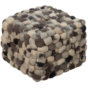 Sp Pouf by Surya Charcoal/Taupe Pouf-26 - All