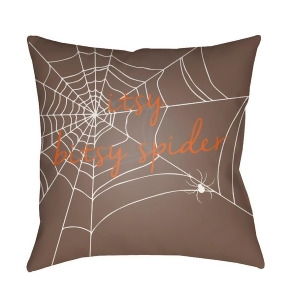 Boo by Surya Spiderweb Poly Fill Pillow Brown 18 x 18 Boo112-1818 - All