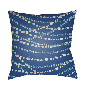 Beads by Surya Poly Fill Pillow Blue/Yellow/Pink 18 x 18 Wmayo002-1818 - All
