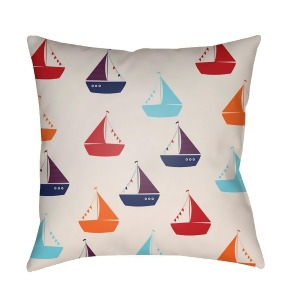Boats by Surya Poly Fill Pillow 18 x 18 Lil017-1818 - All