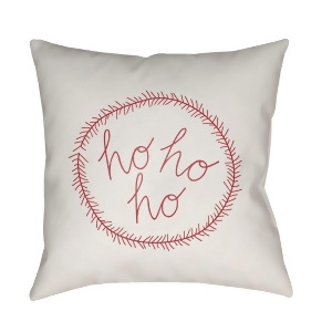 Hohoho by Surya Poly Fill Pillow White/Red 18 x 18 Hdy030-1818 - All