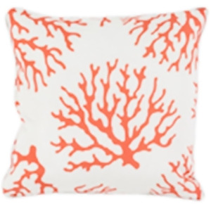 Coral by Surya Poly Fill Pillow Burnt Orange/White 20 x 20 Co004-2020 - All
