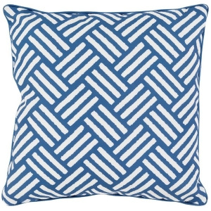Basketweave by Surya Poly Fill Pillow Navy/White 16 x 16 Bw001-1616 - All