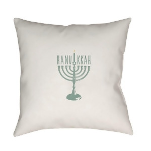 Hanukkah Menorah by Surya Poly Fill Pillow White/Green 20 x 20 Hdy057-2020 - All