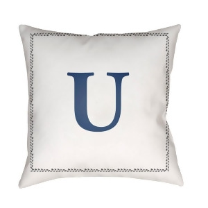 Initials by Surya Poly Fill Pillow White/Blue 20 x 20 Int021-2020 - All