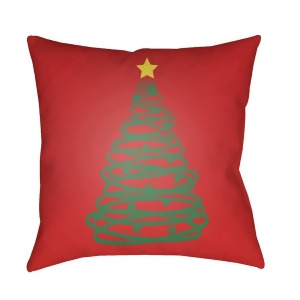 Christmas Tree by Surya Pillow Red/Green/Yellow 18 x 18 Hdy115-1818 - All