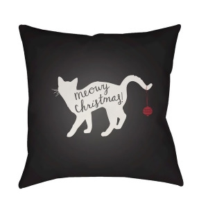 Meowy by Surya Poly Fill Pillow Black/White 20 x 20 Hdy060-2020 - All