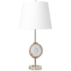 Vince Table Lamp by Surya Organic Base/White Shade Vnc-100 - All