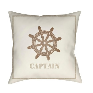 Captain by Surya Poly Fill Pillow Beige/Brown 20 x 20 Lake005-2020 - All