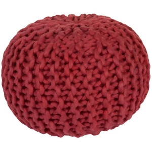 Fargo Pouf by Surya Bright Red Fgpf-002 - All