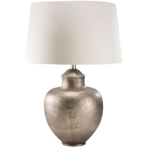 Cooper Table Lamp by Surya Antiqued Silvertone/White Shade Cplp-001 - All