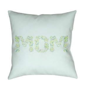 Mom by Surya Poly Fill Pillow Green/Yellow/Purple 20 x 20 Wmom008-2020 - All