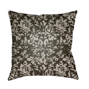 Moody Damask by Surya Poly Fill Pillow Light Gray/Black 20 x 20 Dk032-2020 - All