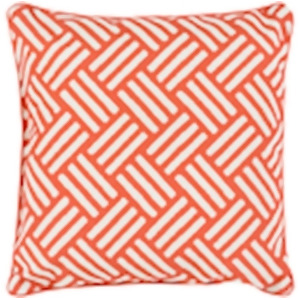 Basketweave by Surya Pillow Orange/White 20 x 20 Bw004-2020 - All